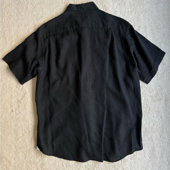 Loutie Made in Italy Short Sleeve Linen Shirt - Picture 3 of 4
